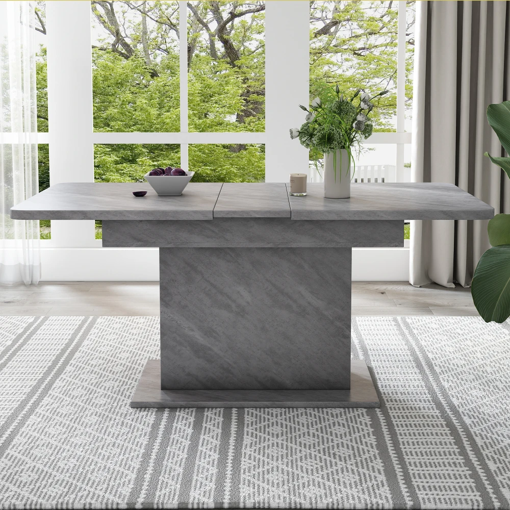 Rechteckiger ausziehbarer Esstisch, mit Stauraum, moderner, einfacher Couchtisch, platzsparender multifunktionaler Esstisch – Detail 19