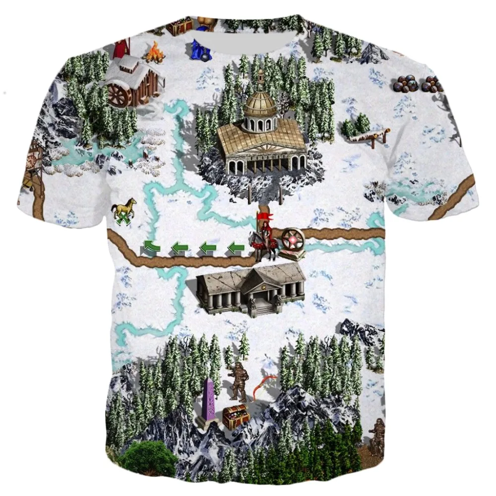 

Fashionable Street Style Summer Boy T-shirt Personal Hero Might and Magic Game 3D HD Print Comfortable Short Sleeve O-neck