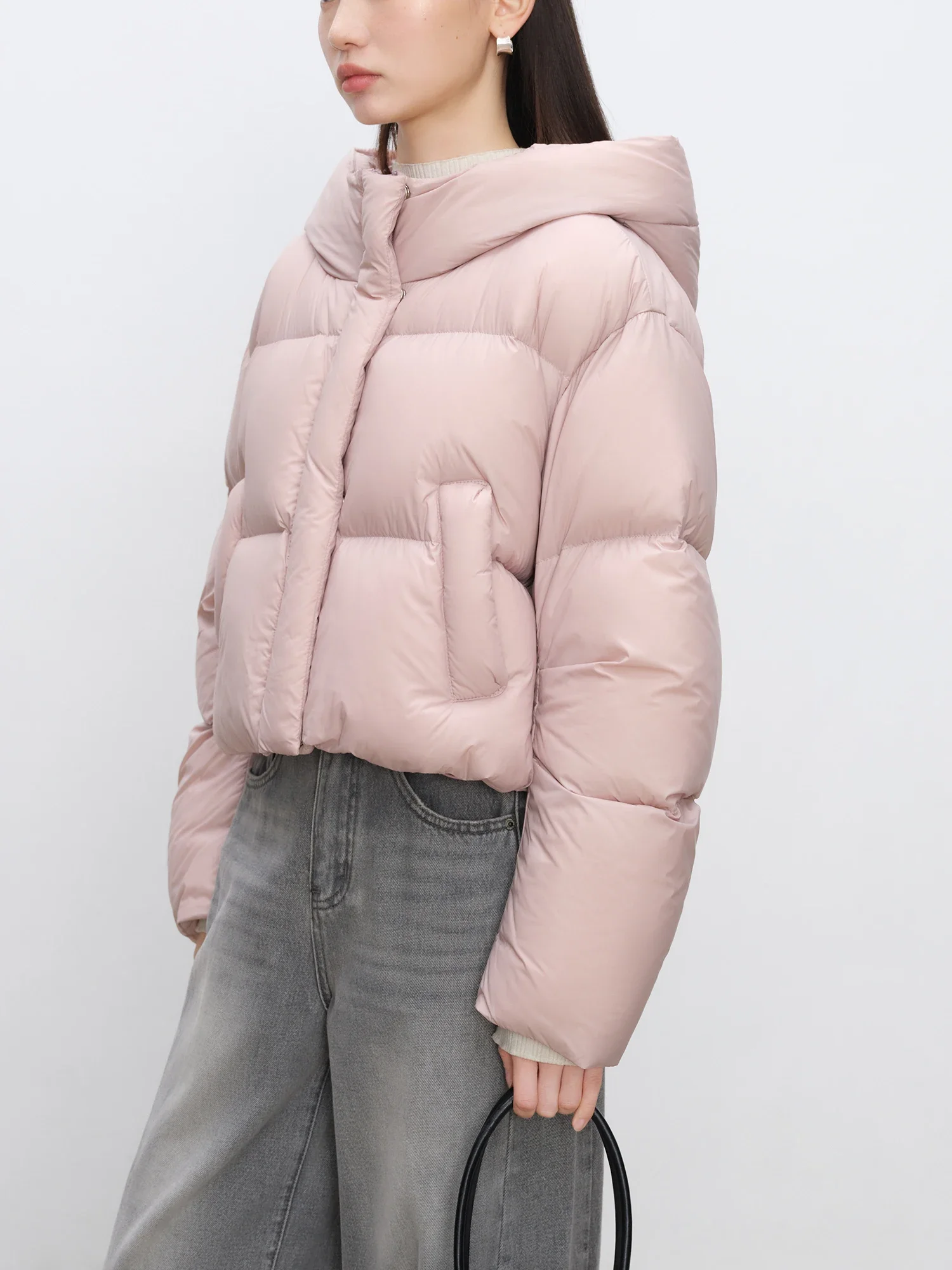 Female Down Jacket female down jacket 134.7G Filling Amount Petite Size Short Warm for Winter 3 Colors 24ZQ94011