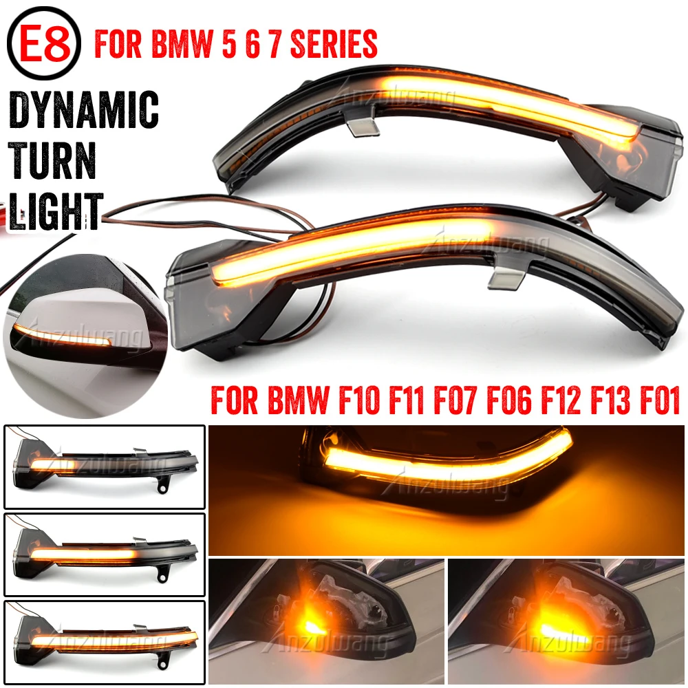 2pcs LED Dynamic Turn Signal Blinker Side RearView Mirror Indicator