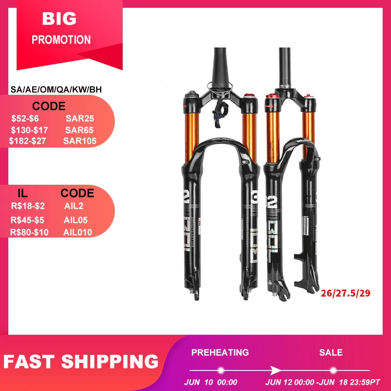 MTB Air Fork Suspension Solo Air Bicycle Front Suspension Plug Stroke