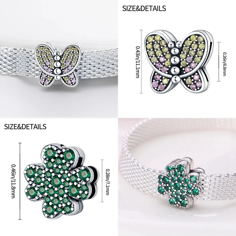 New Original 925 Silver Bracelets Accessories Clip Charm fit Reflections charms silver 925 beads Bracelets DIY Jewelry 2