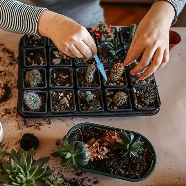 Zamatos Szerszámok 4Db Mini Ültetési Eszközök Kertészet Ültetvényes Szett Növények Bonsai Műtrágya Fúrókert Szerszám - Image 2