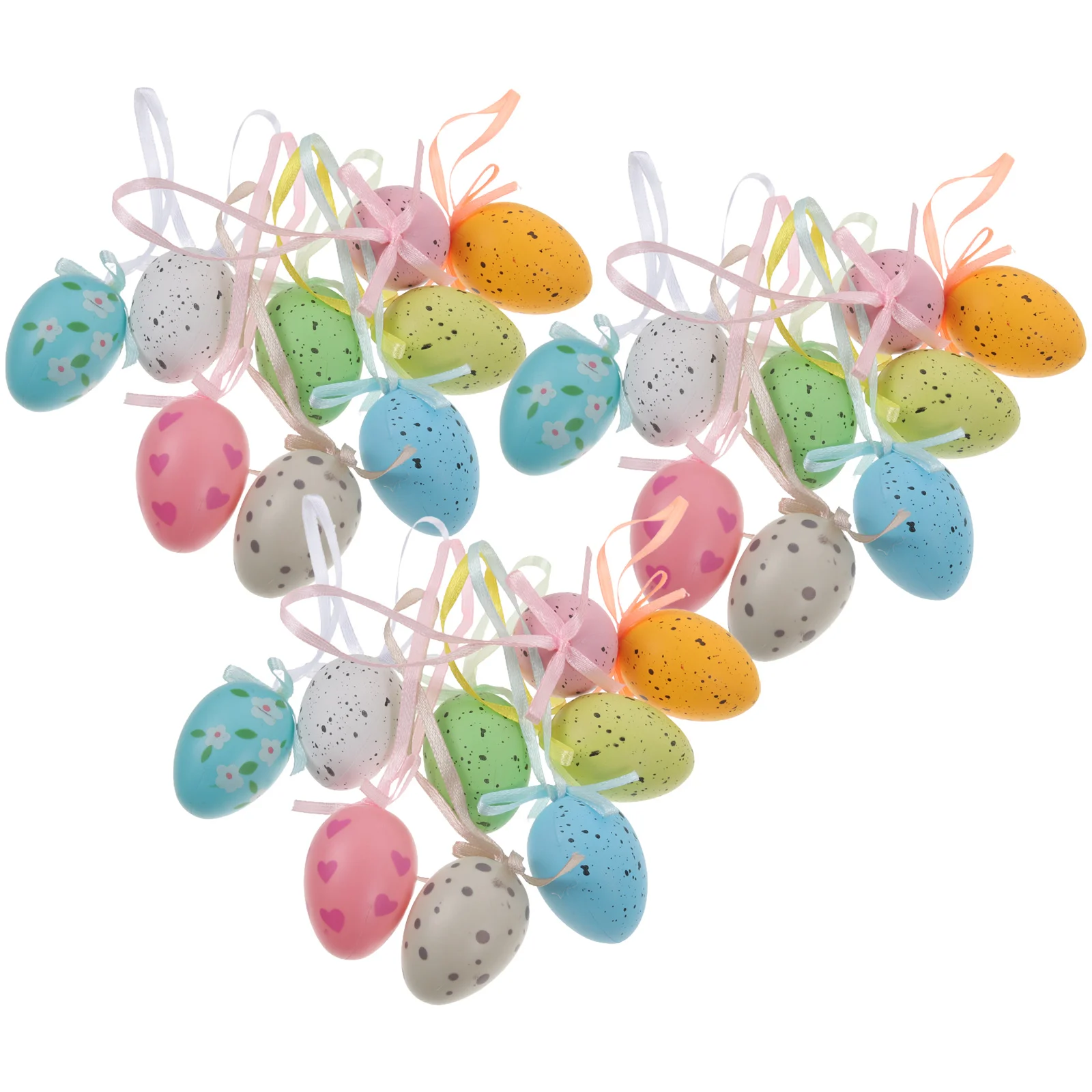 

54 Pcs Hamper Easter Eggs Hanging Decoration Decorate Fake Pendant Plastic Child