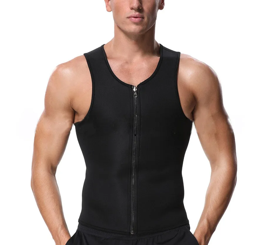 Sauna Tank Top Vest Slimming Men Flat Belly Sheath Sweat Fat Burning Body Shaper Weight Loss Tummy Control Waist Trainer Shirt