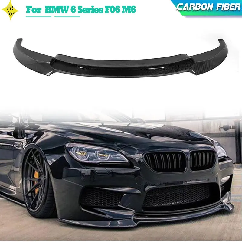 Carbon Fiber Car Front Bumper Lip Spoiler for BMW 6 Series F06 F12 F13 M6 2014-2017 Racing Front Lip Chin Apron Guard Body Kit 1
