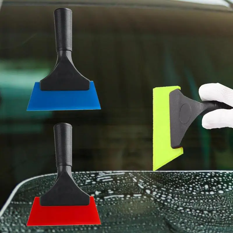 Clean Scraper Shovel Multifunction Auto Window Tints Soft Silicone Scraper Water Blade Wiper Glass Handy Car Cleaner Tool 1Pcs