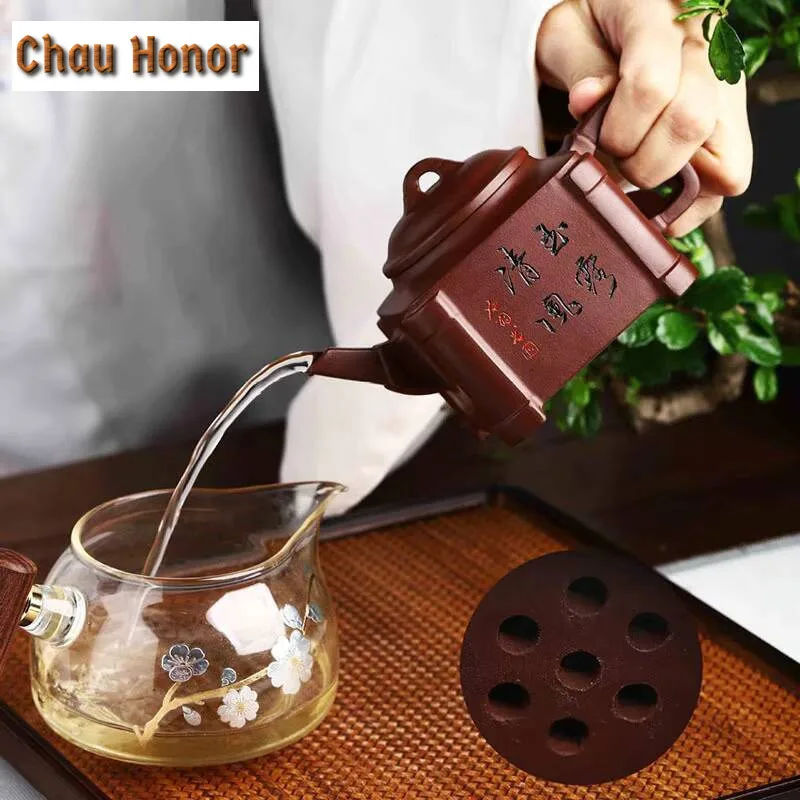 220ml Authentic Yixing Raw Ore Old Purple Clay Teapot Handmade Household Kung Fu Tea Set Tea Ceremony Customized Drinkware Gift