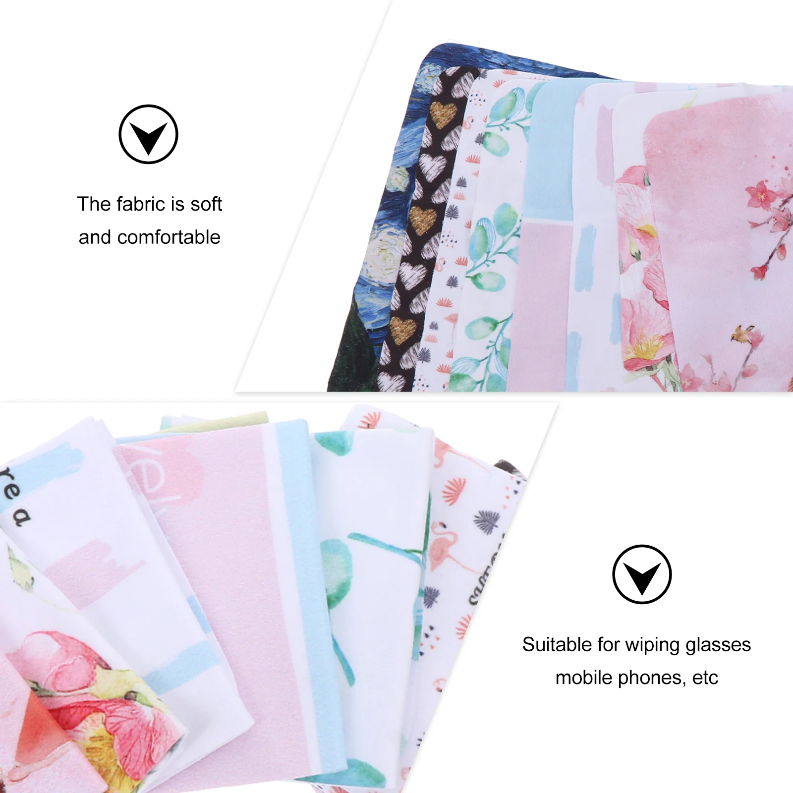 8 Pcs Glasses Cleaning Cloth Eyeglasses Wiping Phone Screen Wipes for Lens Jewellery Eyeglass Cleaning Cloth 6