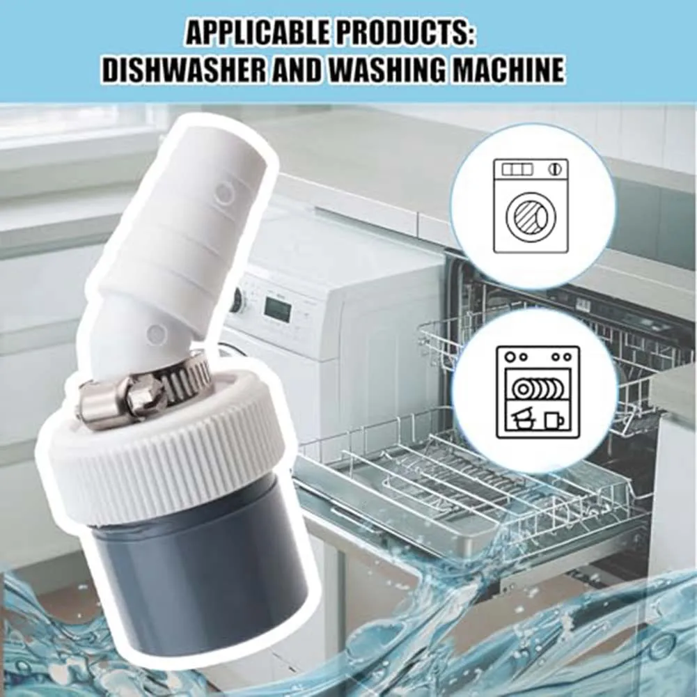 2Pcs Waschmaschine Ablauf Adapter PP Ablauf Rohr Anschluss Spülmaschine Ellenbogen Europäischen Stecker Waschmaschine Zubehör – Detail 2