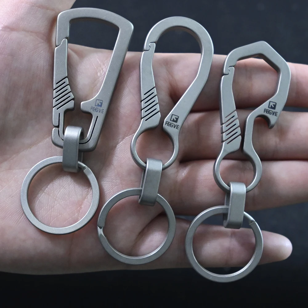 Real Titanium Luxury Key Chain Men Keychain Ultra Lightweight