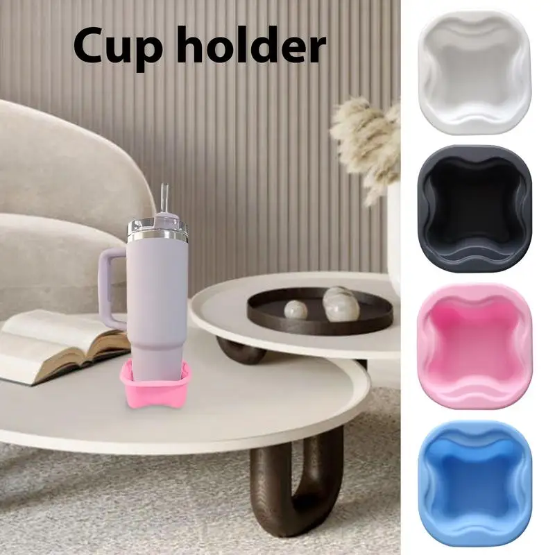 

Silicone Cup Holder Non Slip Heat Resistant Cup & Bottle Stand Universal Car Shock Absorber Water Cup organizer auto accessories