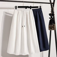 Korean Style Casual Versatile Long Skirt Plus Size Skirts Women 2026 Spring New Fashionable High Elastic Waist A Line Skirt - Image 2