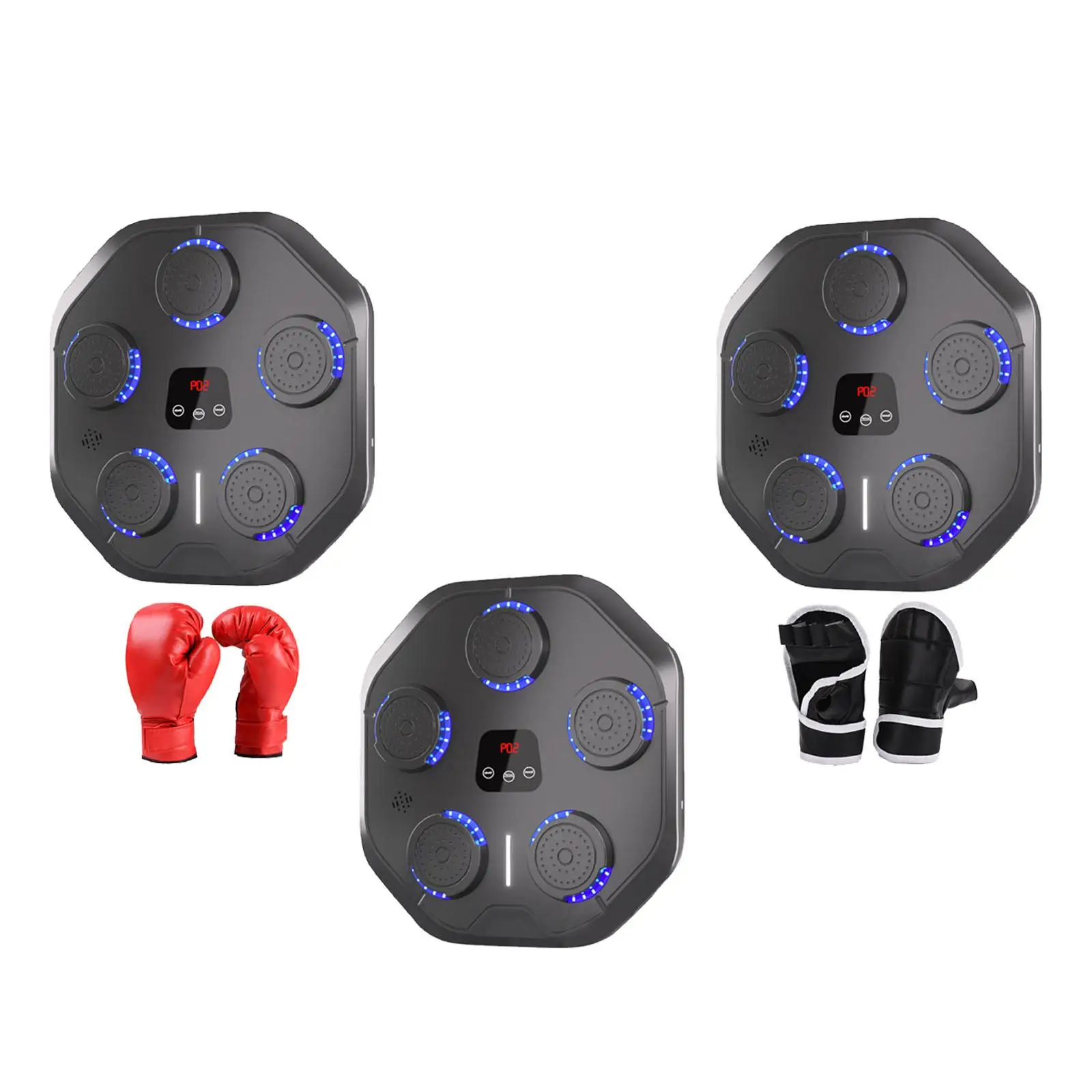 Music Boxing Machine Focus Agility Training Reaction Target Adjustable Punching Pad for Kickboxing Exercise Practice Household