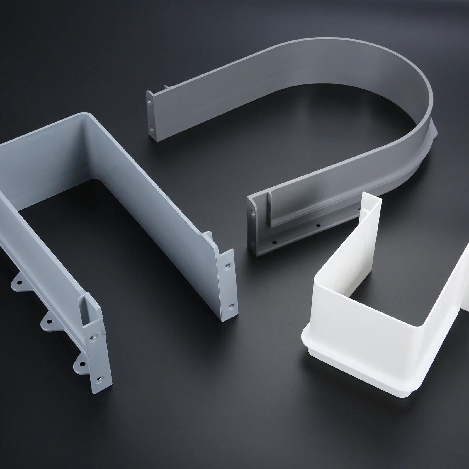 Bathroom Hardware Set Bathroom Hardware Accessories Plumbing Tool Plastic U Shape Sink Drawer Slot Cabinet Recessed Under Sink Drainage Grommet Waterproof Baffle Cutout Cover Bath Kitchen Parts
