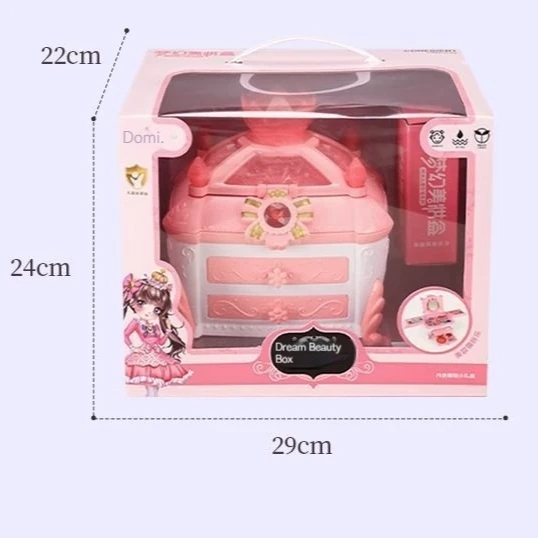 Kids Cosmetics Makeup Set Suitcase Dressing Case Girl Princess Kids Lipstick Eye Shadow Set A Birthday Present Toys Beauty Box 5
