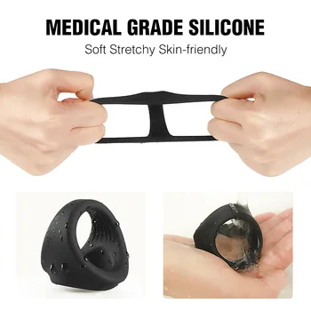 Silicone Penis Sleeve Delay Ejaculation Penis Stretcher Exercise Mens Cock Rings Male Chastity Cage Cockrings Sex Toys for Men 2