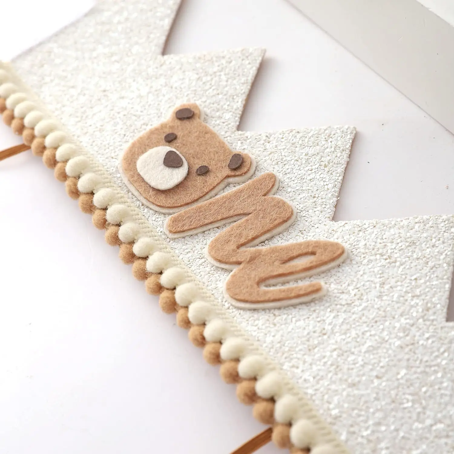 Birthday Crown Party Hat Birthday Party Decoration For Kids Bear Crown Glittering Powder