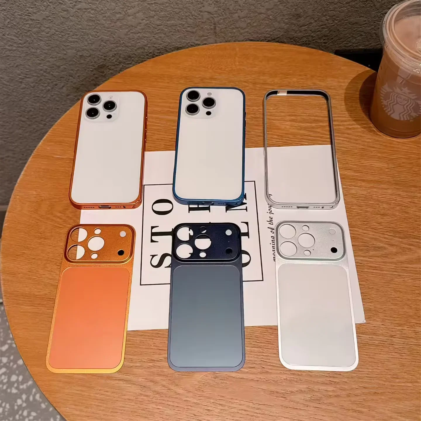 Premium 2-in-1 Metal Frame Aluminum Phone Case with Alloy Back Bumper and Lens Glass Cover
