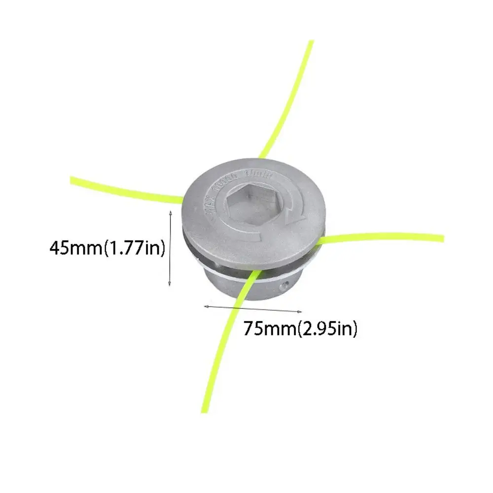 Aluminum Construction Universal Trimmer Head Replacement Tool Part Four Trimmer Lines Grass Trimmer Head Gardening Weed Machine