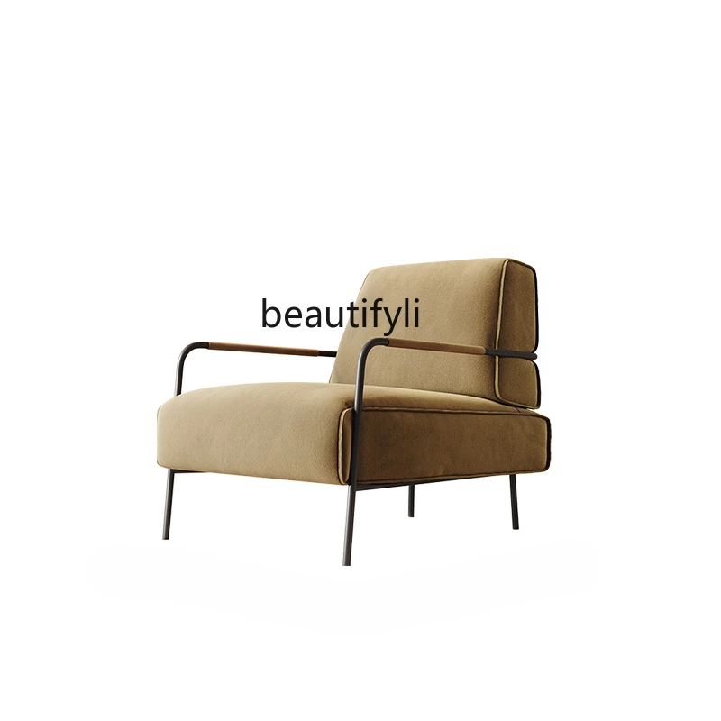 

Light Luxury Single-Seat Sofa Chair Leisure Modern Living Room Balcony Italian Extremely Simple Chair