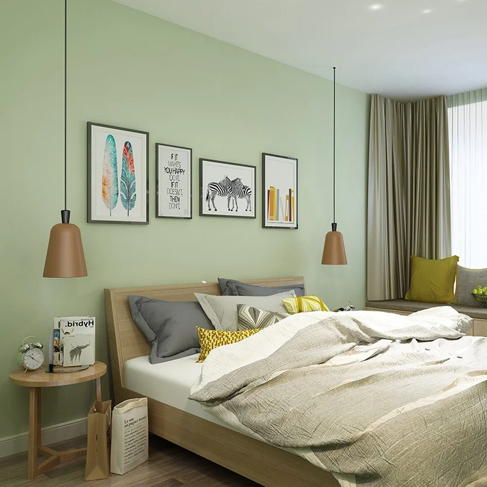 Sólida Verde Papel de Parede Pvc à Prova Impermeável Água Auto Adesivo Vinil Contato Quarto Roupeiro Hotel Decorativo Adesivos Cor
