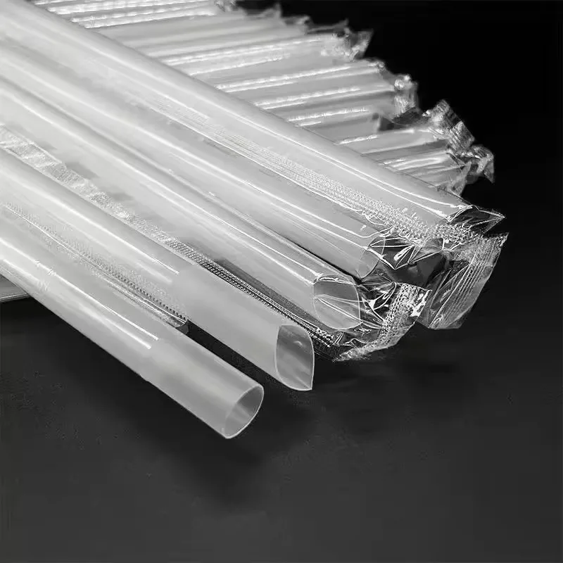Transparent Straws Individually Packaged Disposable Straws Suitable Party Wedding Milk Juice Milkshake Coffee 100/200PCS