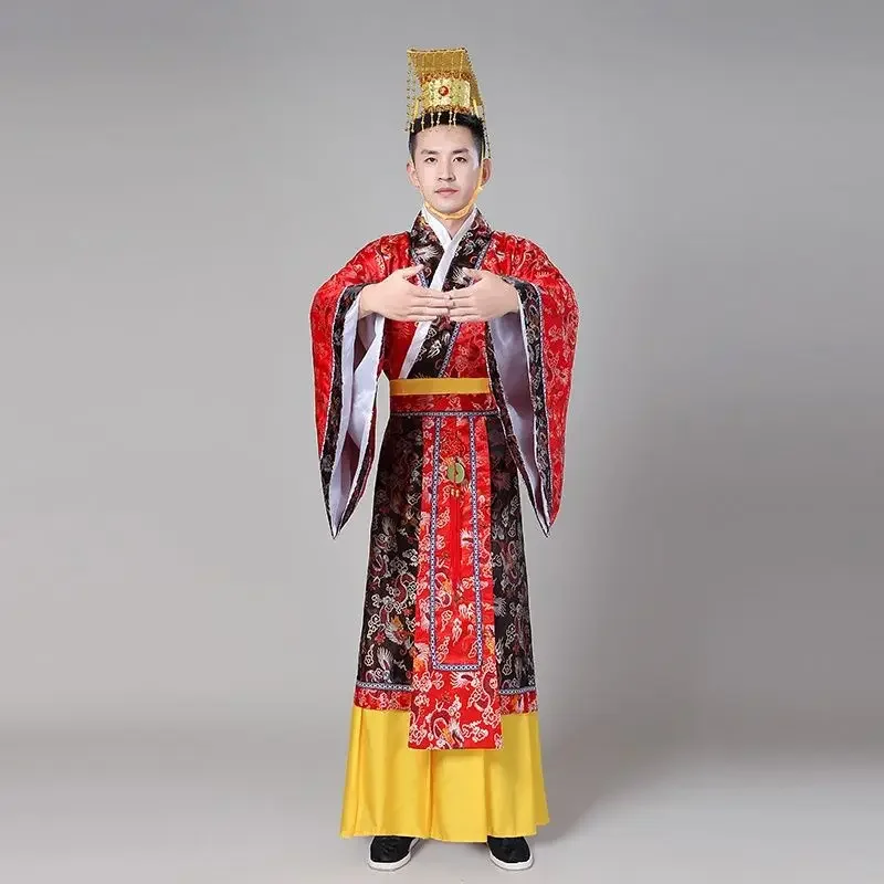 Tang Dynasty Costume Antico Qin Dynasty Han Emperor Wu Ancient Dragon Robe Han Prince Performance Costume Autunno