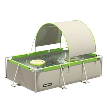 Outdoor Folding Bracket Sunshade Pool Sun Protection Home Use Play Pool Non-Inflatable Children's Pool 1
