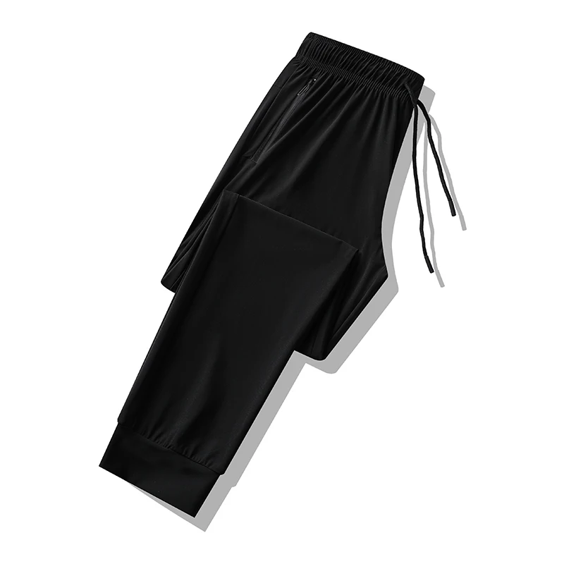 Casual Sports Pants New Summer Men Pants Joggers Fitness Casual Quick Dry Sweatpants Pants Male Breathable Lightweight Tie Feet Elasticity Trousers