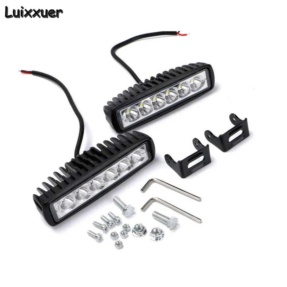 6LED12VCarlightbar18wworklightSpotlight800LMworklight12v