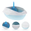 Small Animal Litter Tray Clean Friendly Material Non Spill Design Convenient Waste Management for Cats Mini Size Plastic Box 3