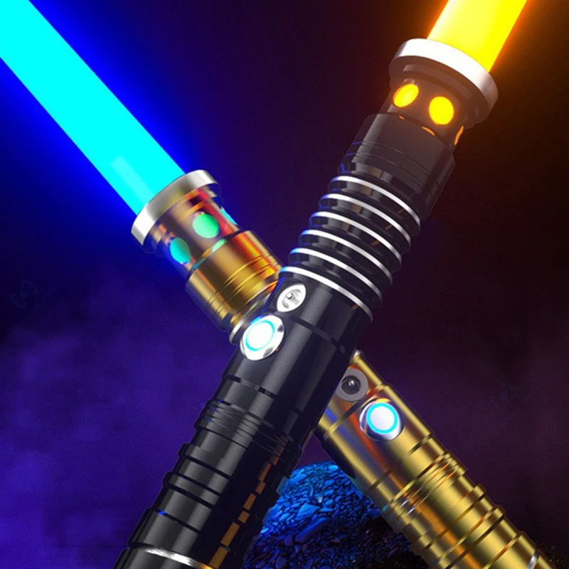 

Metal Lightsaber RGB Laser Sword Toys Light Saber 7 Color Change Kids Soundfonts Force FX FOC Blaster Toys Jedi Laser Sword Gift