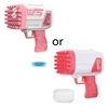 Rocket Boom Bubble Gun Toy Electric Bubble Maker w/ 32 Hole Blower Rich Bubble Portable Fan Children Outdoor Summer Gift 2