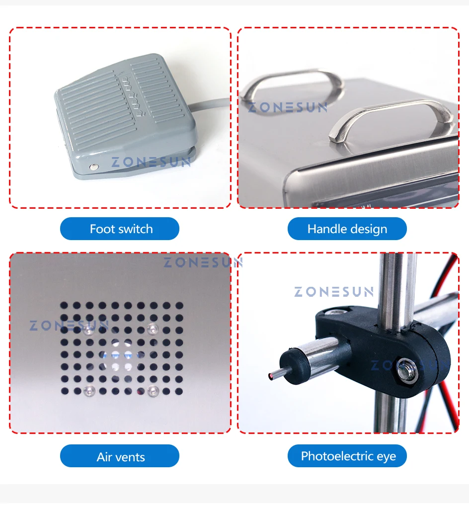 ZONESUN ZS-DTCP1  Automatic Vial Liquid Filling Machine With Conveyor Reagent Portion Eyedrop Ceramic Pump Filler