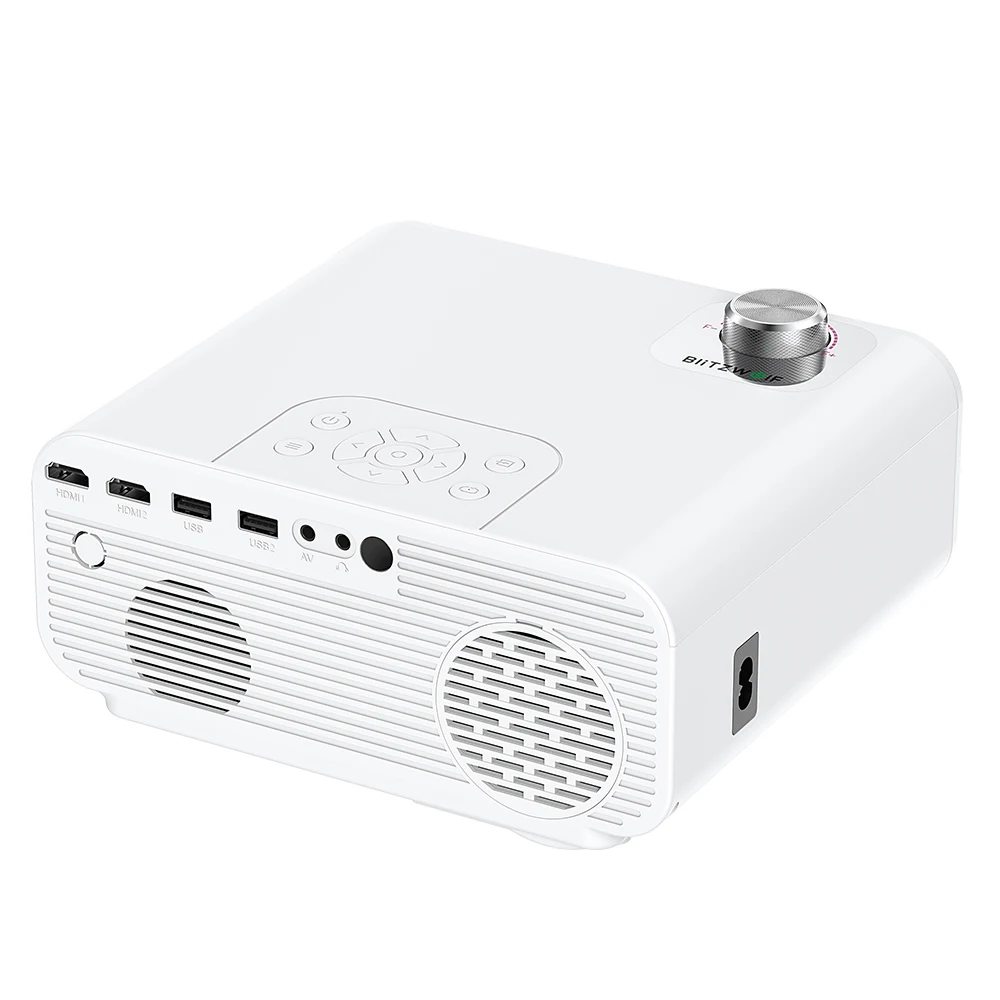 BlitzWolf BW-V5 Max LED Projector Android 9.0 System Physical 1080P Resolution 9000 Lumens 6D-Keystone Correction Home Theater