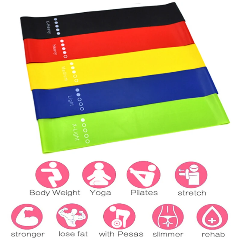 Soft Latex Pull Strap Elastic Resistance Loop Bands Gym Yoga Exercise Fitness Workout Stretch 1 Pcs