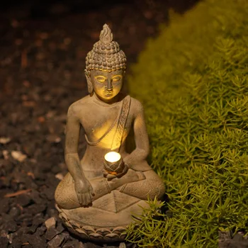 Solar Buddha Garden Statue 3