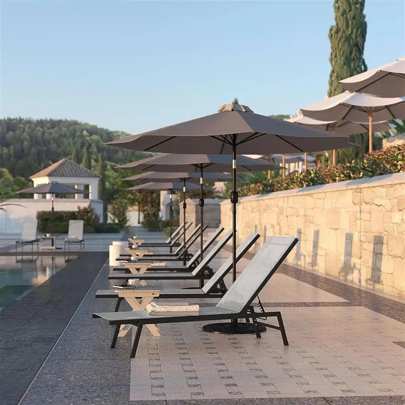 VHPVHP Patio Seating,Adjustable Chaise,Lounge Chair,Outdoor Recliner,Patio, Lawn,Garden (Gray/Black) 4 VHPVHP Patio Seating,Adjustable Chaise,Lounge Chair,Outdoor Recliner,Patio, Lawn,Garden (Gray/Black) 4