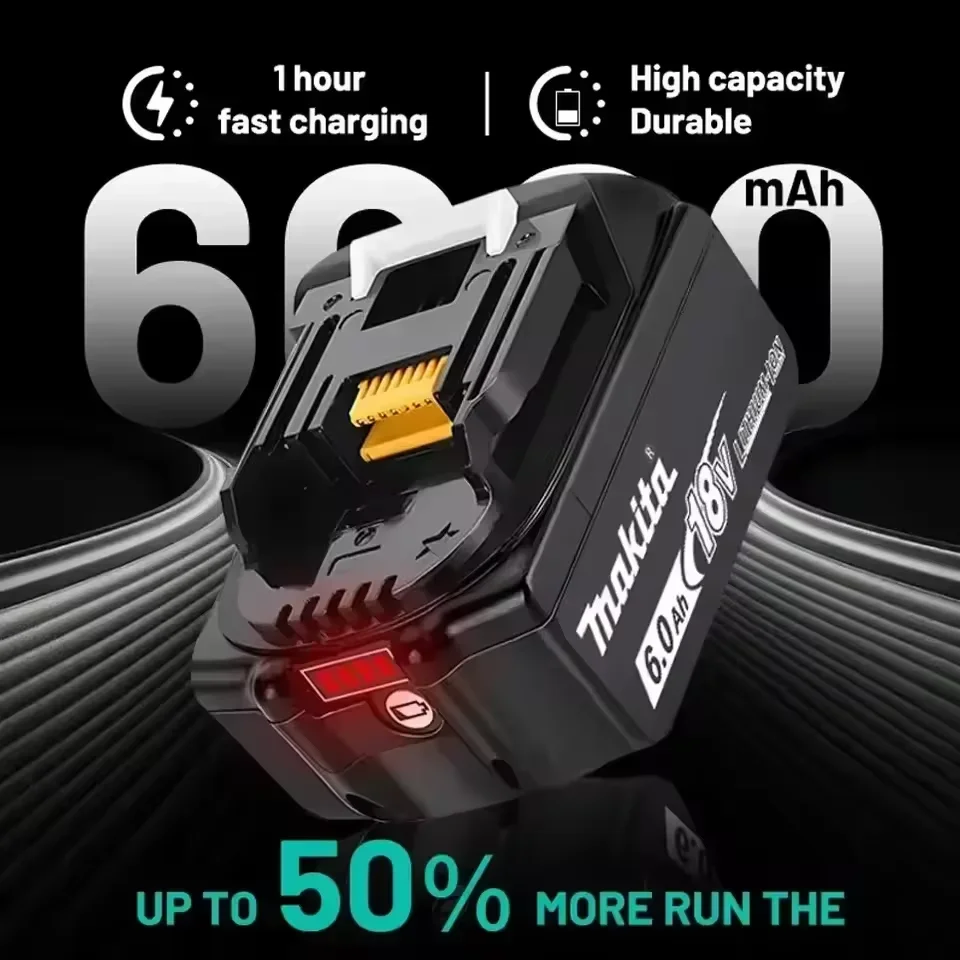 Pack 2 Batteries MAKITA BL1850B Li-ion 18 V / 5 Ah (témoin de