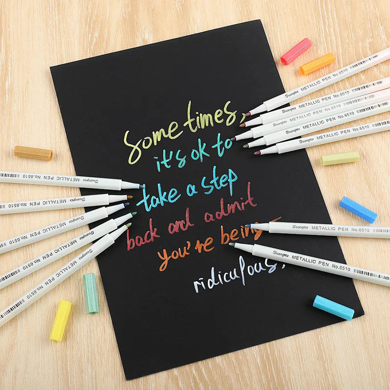 Art Handwriting Markers Black Paper Marker Pen Calligraphy Brush