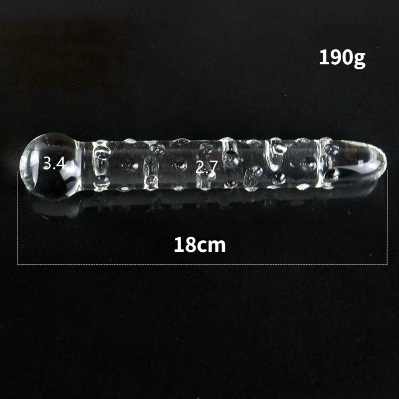 Dildo in vetro e plug anale in cristallo per massaggio_voghion.com
