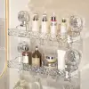 Sink Oaganizer Transparent Wall-mounted Punch-free Self-adhesive Shower Organizer Great Load Bearing Anti-slip Sink Oaganizer 1