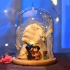 Diameter=23cm Height=25cm 30cm 35cm 40cm Big Size Glass Dome Home Decoration Log Base Transparent Cover DIY Friend Favor Gift 1