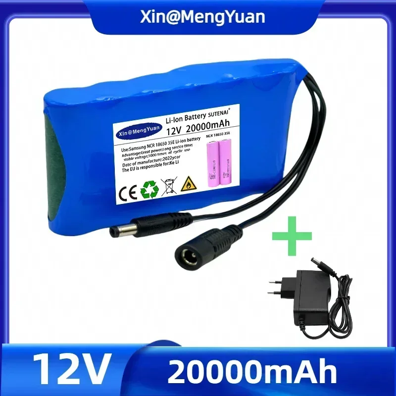Rechargeable Battery Original Portable 12V 20000mah Lithium Ion Battery Pack Capacity DC 12.6v 30Ah CCTV Cam Monitor