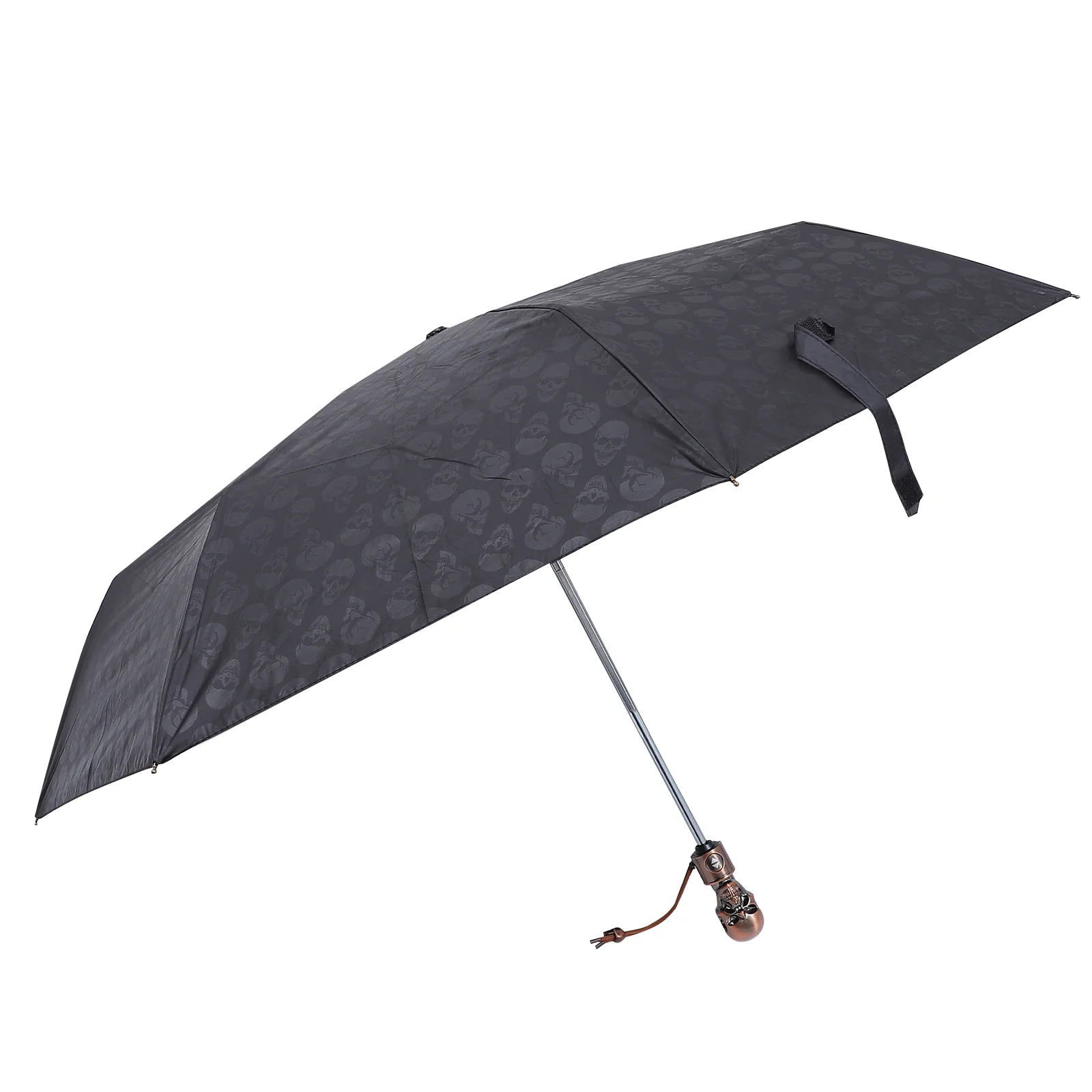 

1pc Windproof Umbrella Fully-Automatic Skull Portable Folding Umbrella