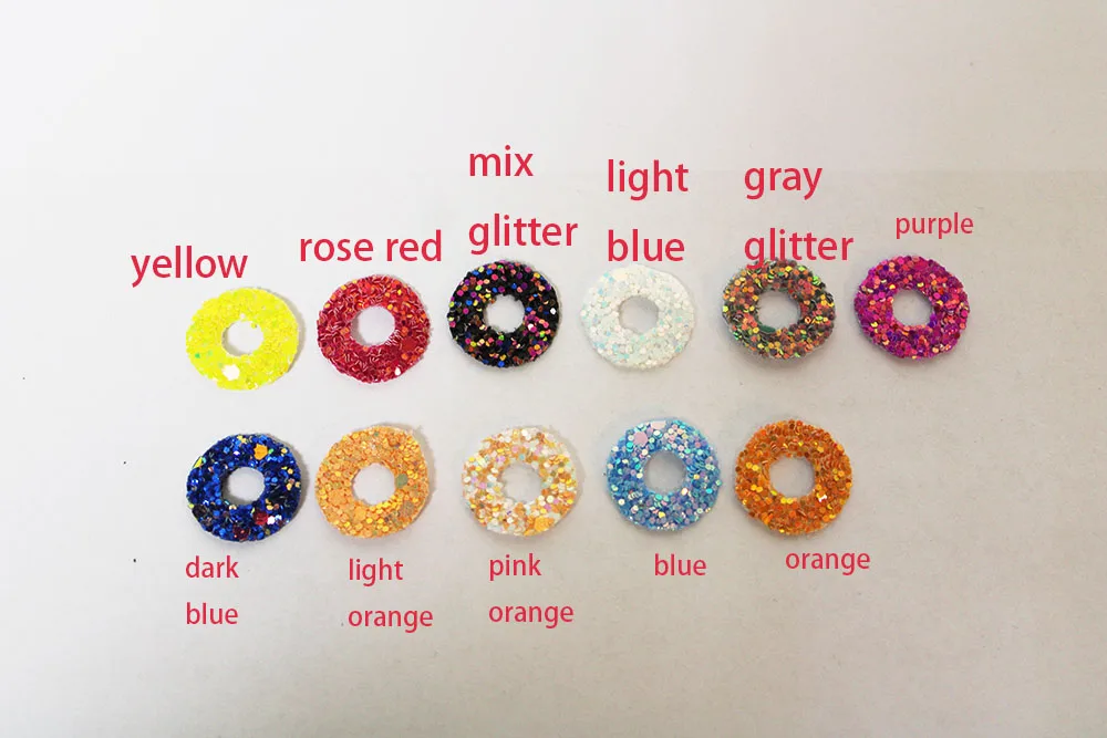 10PAIRS  14MM TO 35MM WHITE PUPIL 3D COMICAL ROUND GLITTER TOY EYES COLORFUL DOLL EYES -T10 5