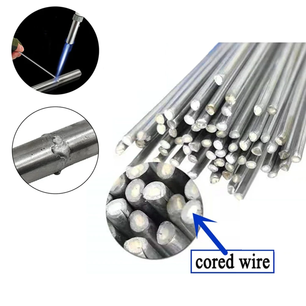Soldering Wire Soldering Rods Welding Wires 5/20pc Low Temperature Aluminum Welding Rod Flux Cored Wire 1.6mm/2mm For Soldering Aluminum Copper Iron No Need Solder Powder