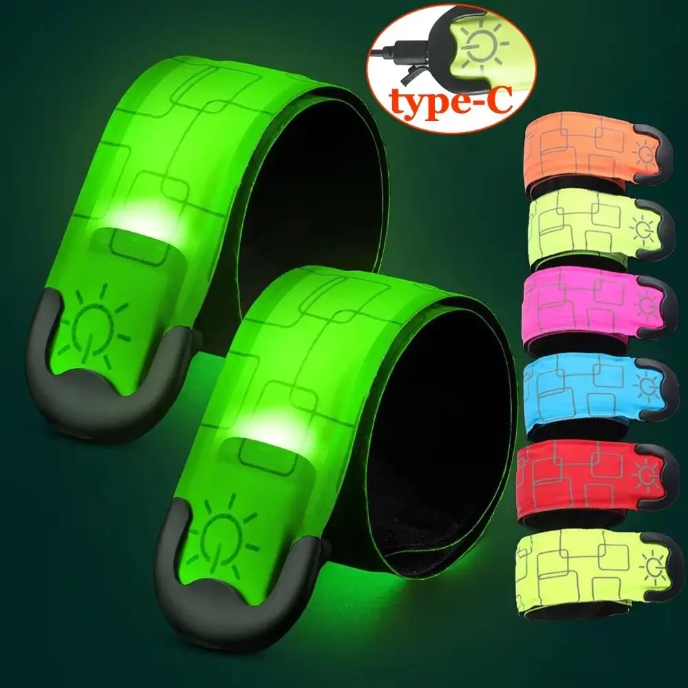 Night Running Armband LED Light Band Cycling Safety Armband Outdoor Sports Safety Arm Belt Leg Warning Rechargeable Wristband