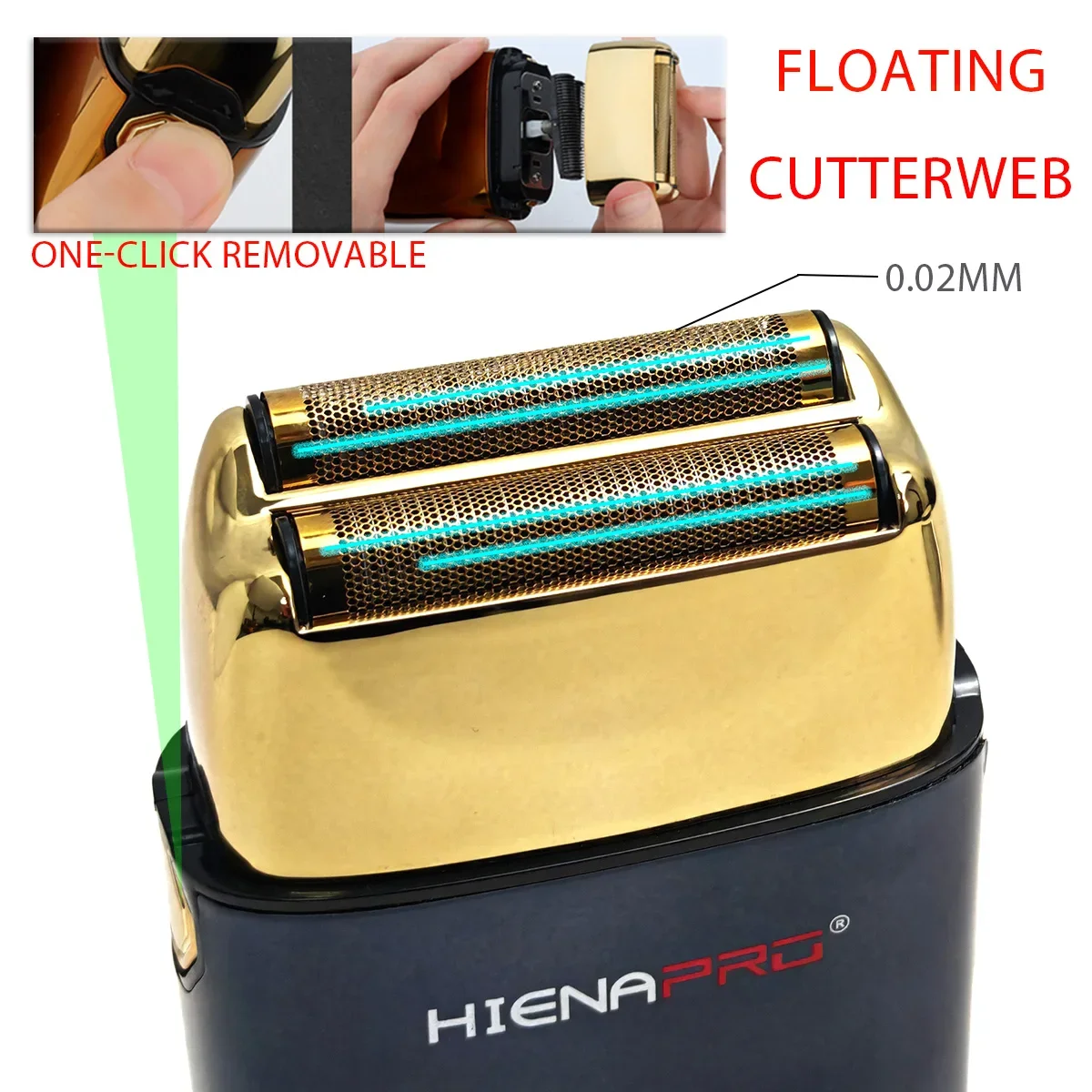 BRDCLIP 809 Professional Professional 9900RPM 3 Gears Electric Shaver Double Foil Shaver USB Cordless Hair Cutting Machine 3